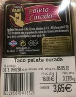 Mängden socker i Taco paleta curada