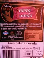 Mängden socker i Paleta curada