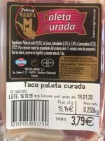 Mängden socker i Paleta curada