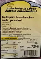 Mängden socker i Bördespeck-Feinschmer-Gouda geräuchert