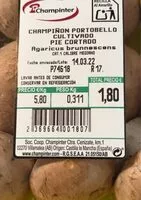 Mängden socker i Champiñon portovello cultivado