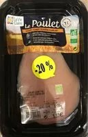 Mängden socker i Escalope extra fine de poulet fermier bio