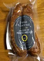 Mängden socker i Saucisse de Montbéliard IGP