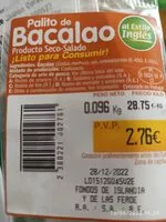 Mängden socker i palito de bacalao