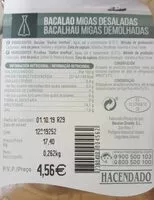 Mängden socker i Migas de bacalao desalado