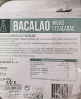 Mängden socker i Bacalao migas desaladas