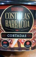 Mängden socker i Costillas barbacoa cortadas