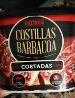 Mängden socker i Costillas barbacoa cortadas