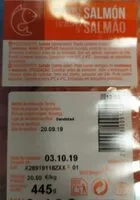 Mängden socker i Escalopines de salmón