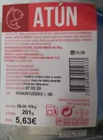 Mängden socker i Atún