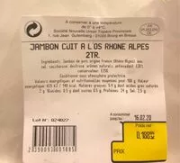 Mängden socker i Jambon cuit a l'os