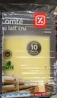 Mängden socker i Comté au lait cru