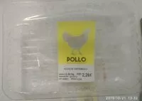 Mängden socker i Filetes de contramuslo de pollo