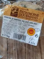 Mängden socker i Fourme d'ambert au lait cru AOP