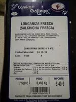 Mängden socker i Longaniza fresca