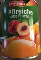 Mängden socker i Pfirsiche, halbe Frucht