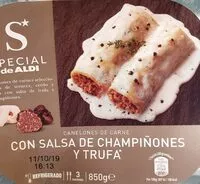 Mängden socker i Canelones de carne salsa chanpiñones (special)