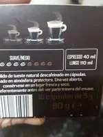 Mängden socker i Descafeinado