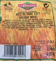 Mängden socker i Rôti de porc cuit