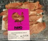 Mängden socker i Chuleta de pavo al ajillo