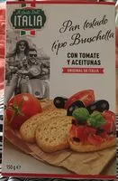 Mängden socker i Pan tostado tipo bruschetta con tomate y aceitunas