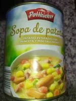 Mängden socker i Sopa de guisantes estofados con panceta y mini salchichas