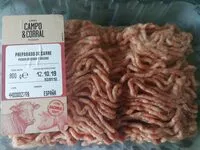 Mängden socker i Preparado de carne picada de cerdo y vacuno