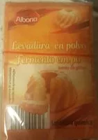Mängden socker i Levadura en polvo