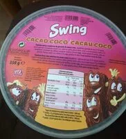 Mängden socker i Swing espumas dulces cubiertas de cacao