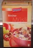 Mängden socker i Bircher Muesli