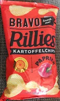 Mängden socker i Bravo Rillies Kartoffelchips Paprika