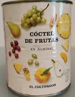 Mängden socker i Cóctel de frutas en almibar
