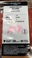 Mängden socker i Chorizo oreado de cerdo