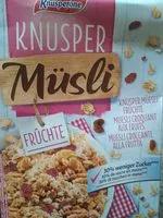 Mängden socker i Knusperone Müsli Mit Feiner Schokolade