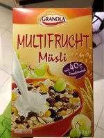 Mängden socker i Granola Multi Frucht Müsli