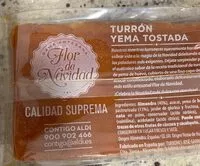 Mängden socker i Turrón yema tostada