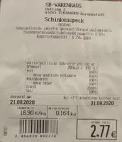 Mängden socker i Schinkenspeck