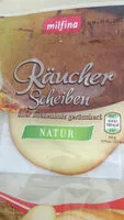 Mängden socker i Räucher Scheiben über Buchenholz geräuchert Natur