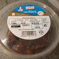 Mängden socker i Foies de volaille (poulet)