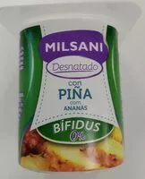 Mängden socker i Bífidus desnatado con kiwi y con ciruelas pasas