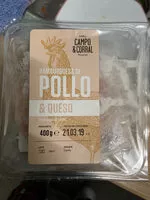 Mängden socker i Hamburguesa de pollo y queso