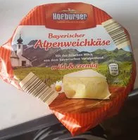 Mängden socker i Bayerischer Alpenweichkäse