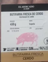 Mängden socker i Butifarra fresca de cerdo