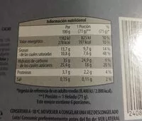 Mängden socker i Cono sabor nata