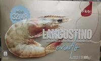 Mängden socker i Langostino blanco crudo