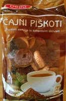 Mängden socker i Čajni piškoti z okusom vanilije in kakavovim oblivom