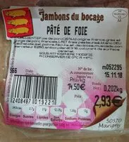 Mängden socker i Pâté De Foie de porc