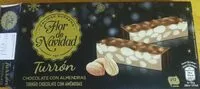 Mängden socker i Turrón chocolate con almendras