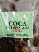 Mängden socker i Coca de espinacas fresca