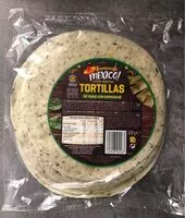 Mängden socker i Tortillas de trigo y espinaca